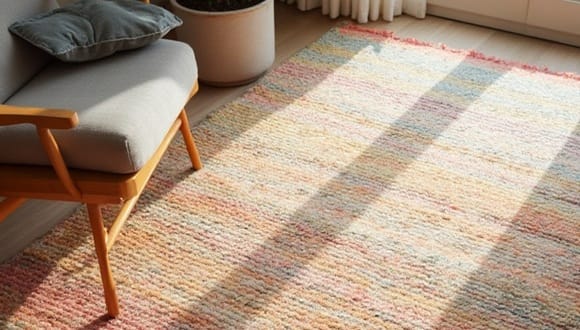 Flatweave and hand-knotted rug professionally cleaned for freshness and hygiene